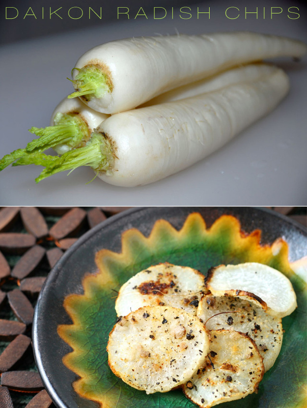 daikon radish chips