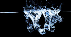 ice-cold water